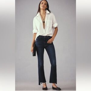 NWT MOTHER INSIDER CROP STEP FRAY JEANS SIZE 24